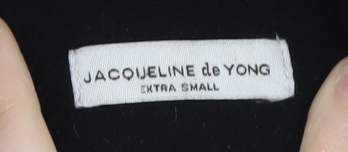 Jacqueline de Yong Women's Black Mid-Length Coat XS