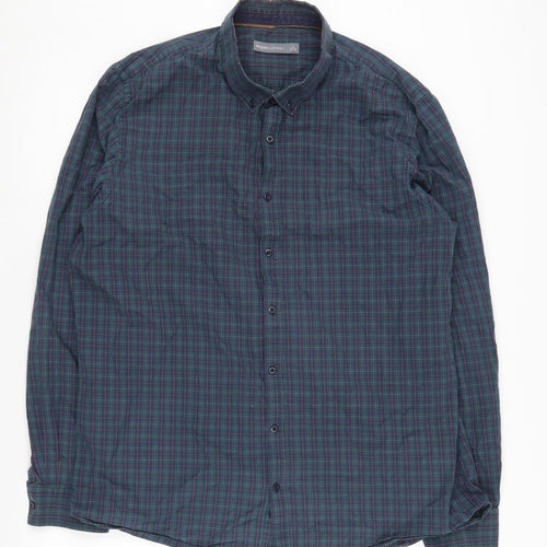 Angelo Litrico Men's Blue Check Shirt XL