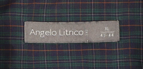 Angelo Litrico Men's Blue Check Shirt XL