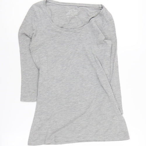 FatFace Women's Grey Long Sleeve Basic T-Shirt - Size S