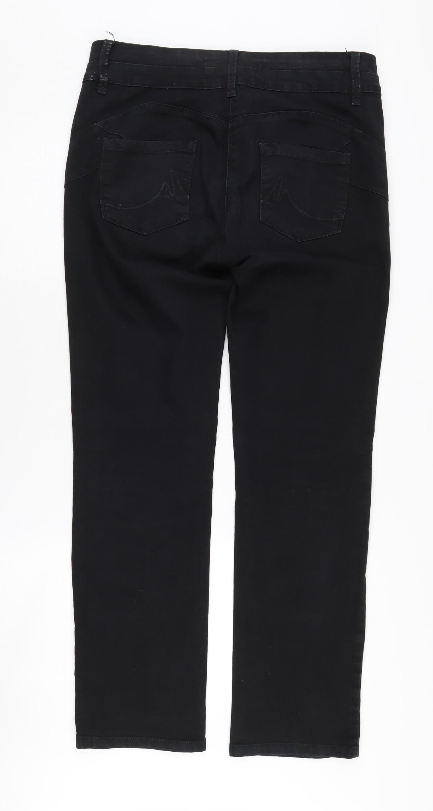 Next Women's Black Straight Jeans, Size 14, Tall