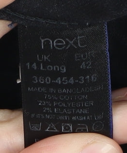 Next Women's Black Straight Jeans, Size 14, Tall