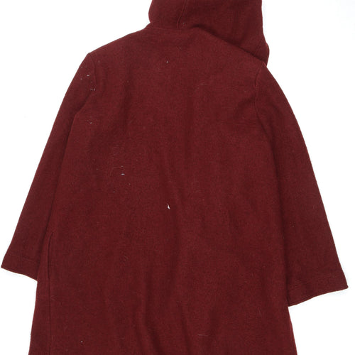Joyce Ridings Women's Red Hooded Wool Coat Size 16