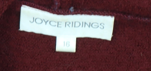 Joyce Ridings Women's Red Hooded Wool Coat Size 16