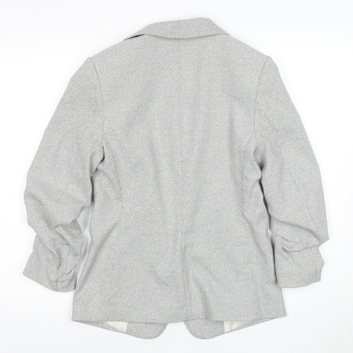 H&M Women's Grey Blazer, Size 10, Stylish Workwear