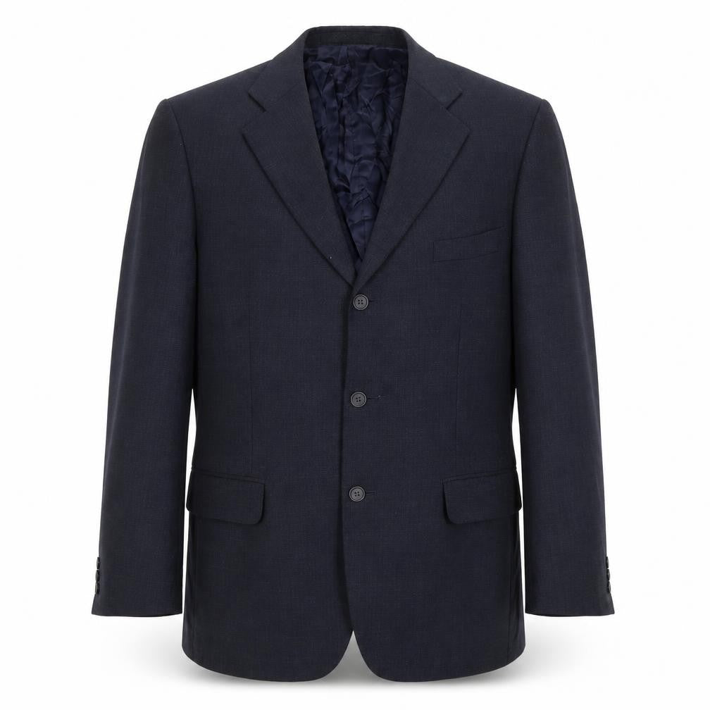 Front view of Marks & Spencer Men's Navy Blazer, size 40R, Wool