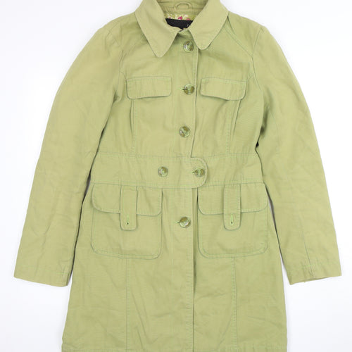 Next Women's Green Cotton Overcoat Size 12