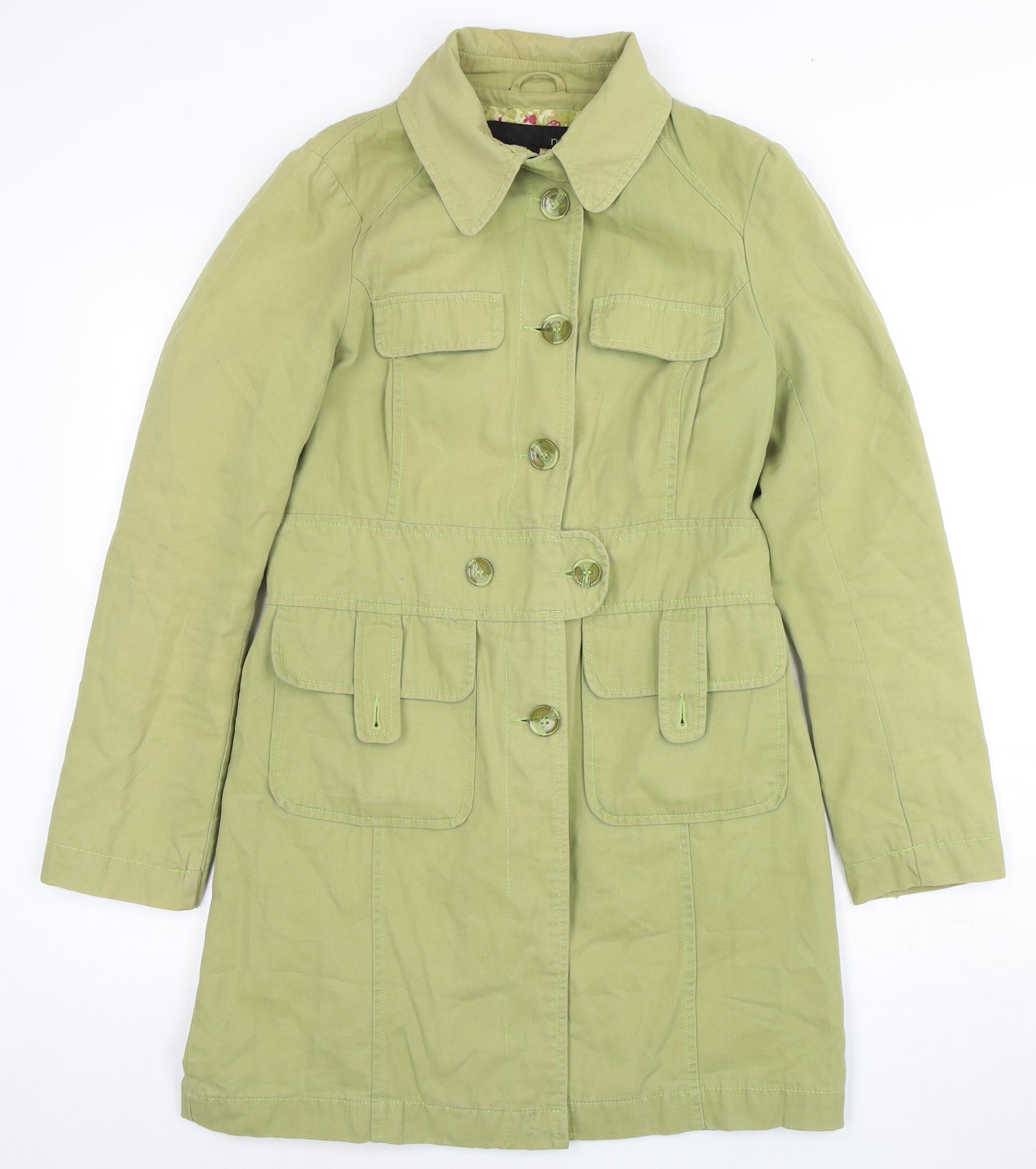 Next Women's Green Cotton Overcoat Size 12