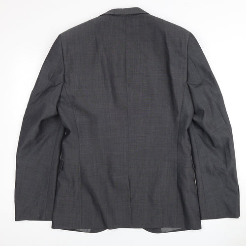 Next Men's Grey Wool Blazer 38 Regular Business