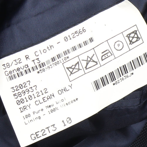 Magee Men's Blue Wool Suit Jacket 38 Regular