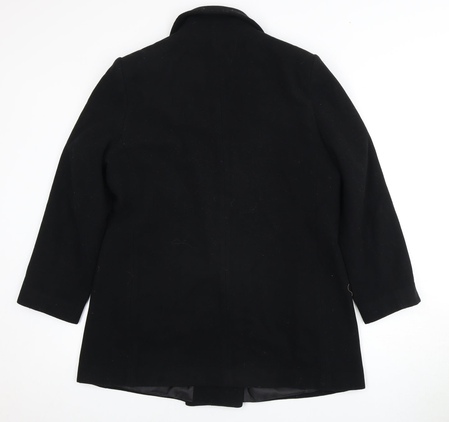 BHS Women's Black Double-Breasted Wool Trouser Suit, Size 14