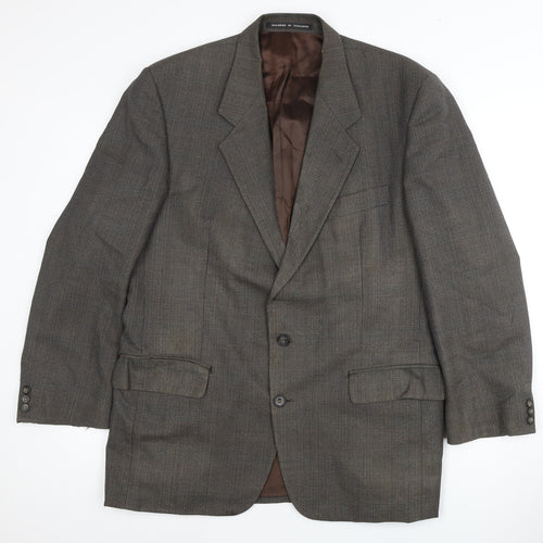 The Label Men's Brown Blazer, 42 Regular, Single-Breasted