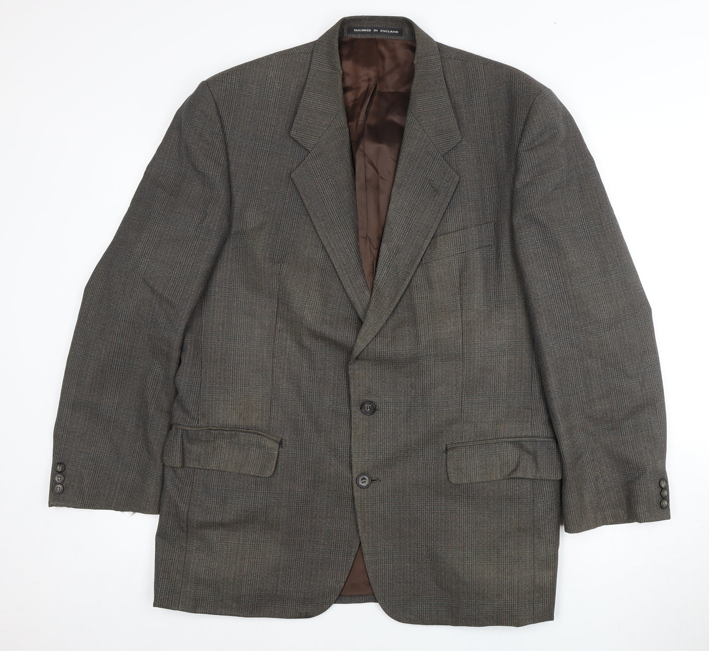 The Label Men's Brown Blazer, 42 Regular, Single-Breasted