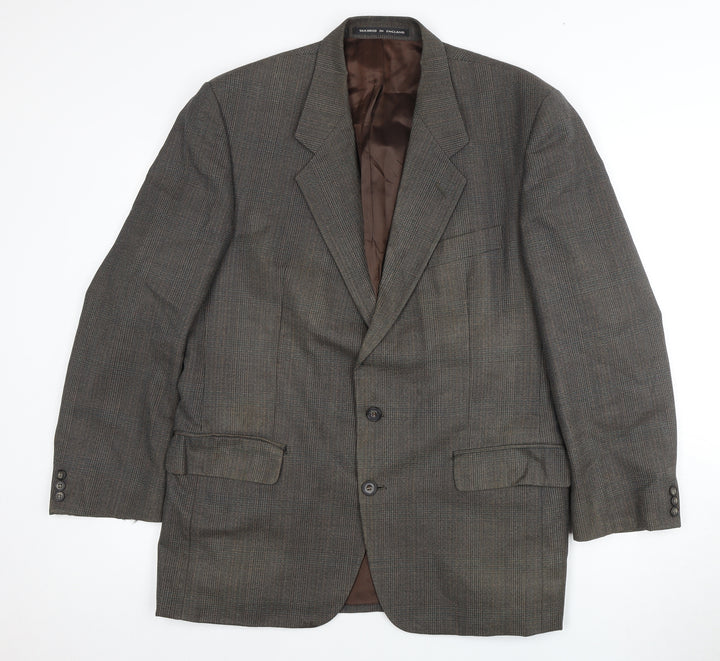 The Label Men's Brown Blazer, 42 Regular, Single-Breasted