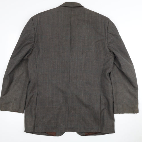 The Label Men's Brown Blazer, 42 Regular, Single-Breasted