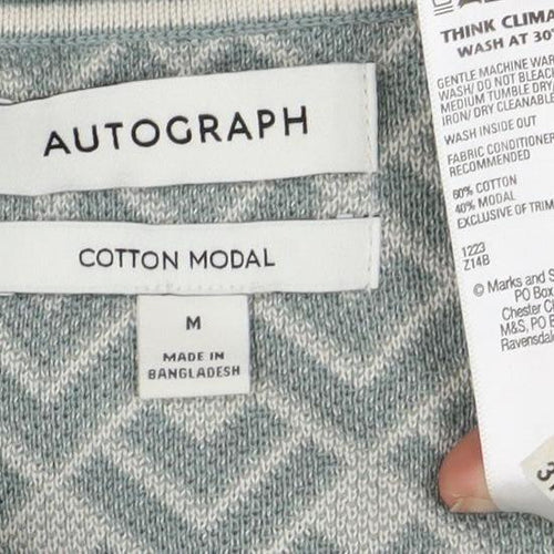 Autograph Men's Green M Collared Cardigan Button