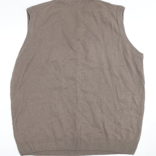 James Pringle Men's Grey XL V-Neck Wool Vest