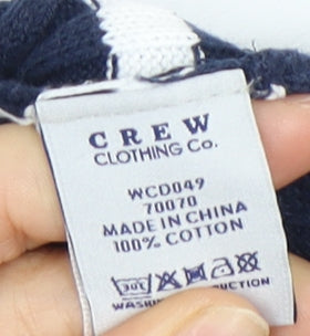 Crew Clothing Co. Women's Blue Henley Jumper Size 14