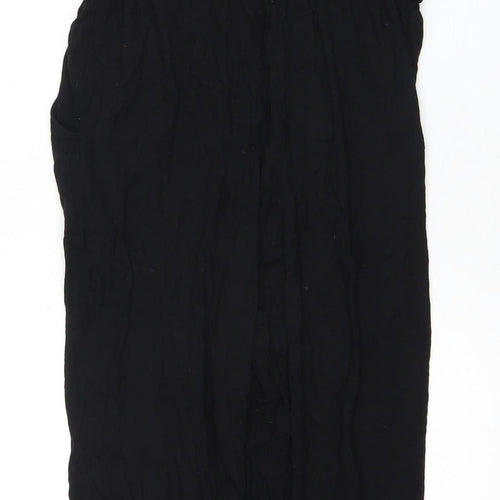 Topshop Women's Black Embroidered Jumpsuit Size 12
