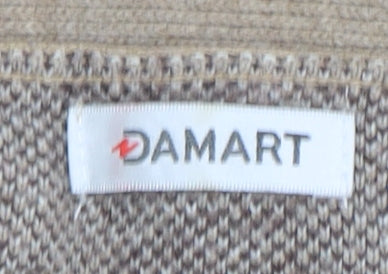 Damart Women's Brown Animal Print V-Neck Cardigan XL