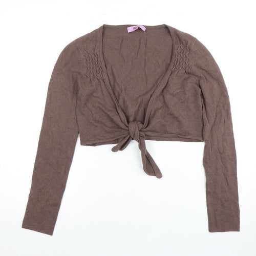 Monsoon Women's Brown Shrug V-Neck Jumper, Size 8
