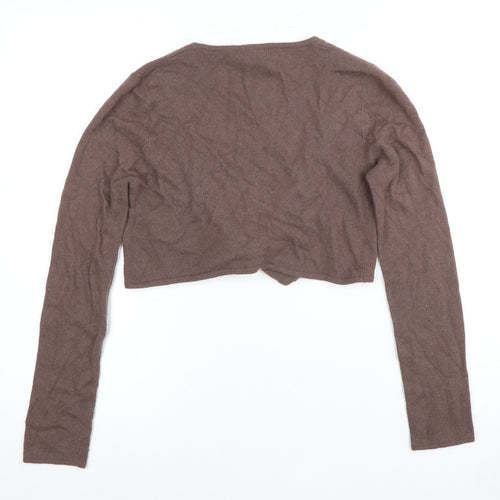 Monsoon Women's Brown Shrug V-Neck Jumper, Size 8