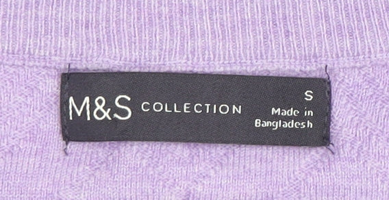 Marks and Spencer Women's Purple Wrap Blouse, Size S