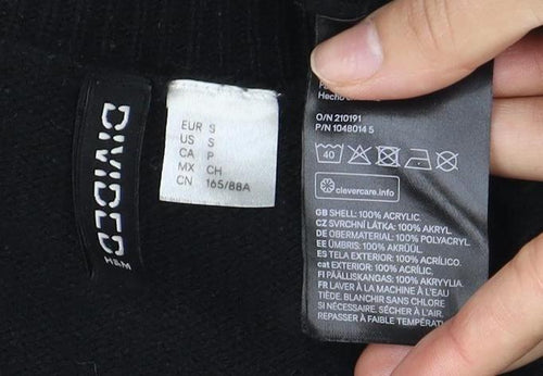 H&M Women's Black Cardigan Size 12 Floral Knit