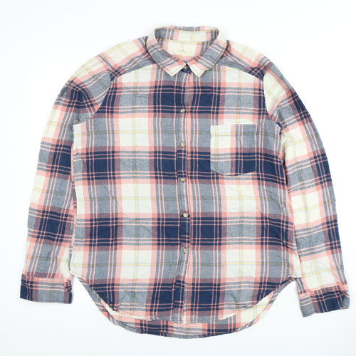 Hollister Women's Multicoloured Plaid Button-Up Shirt