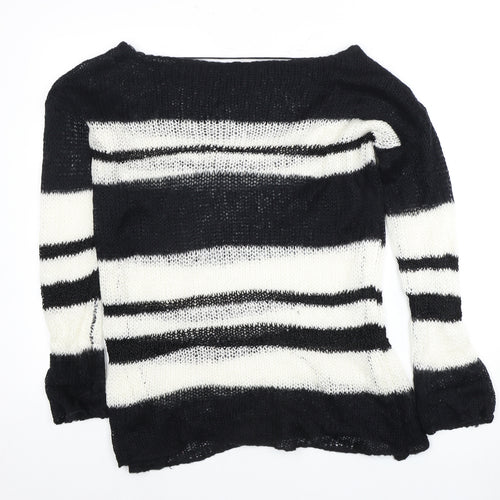 ZARA Women's Black Striped Pullover Jumper S