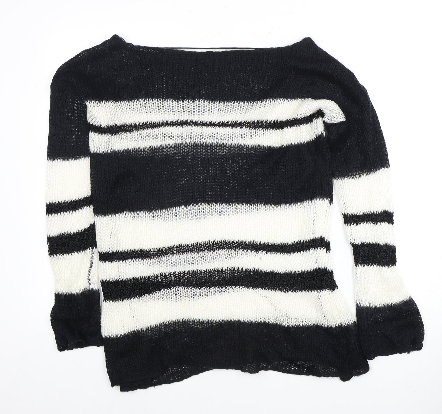 ZARA Women's Black Striped Pullover Jumper S