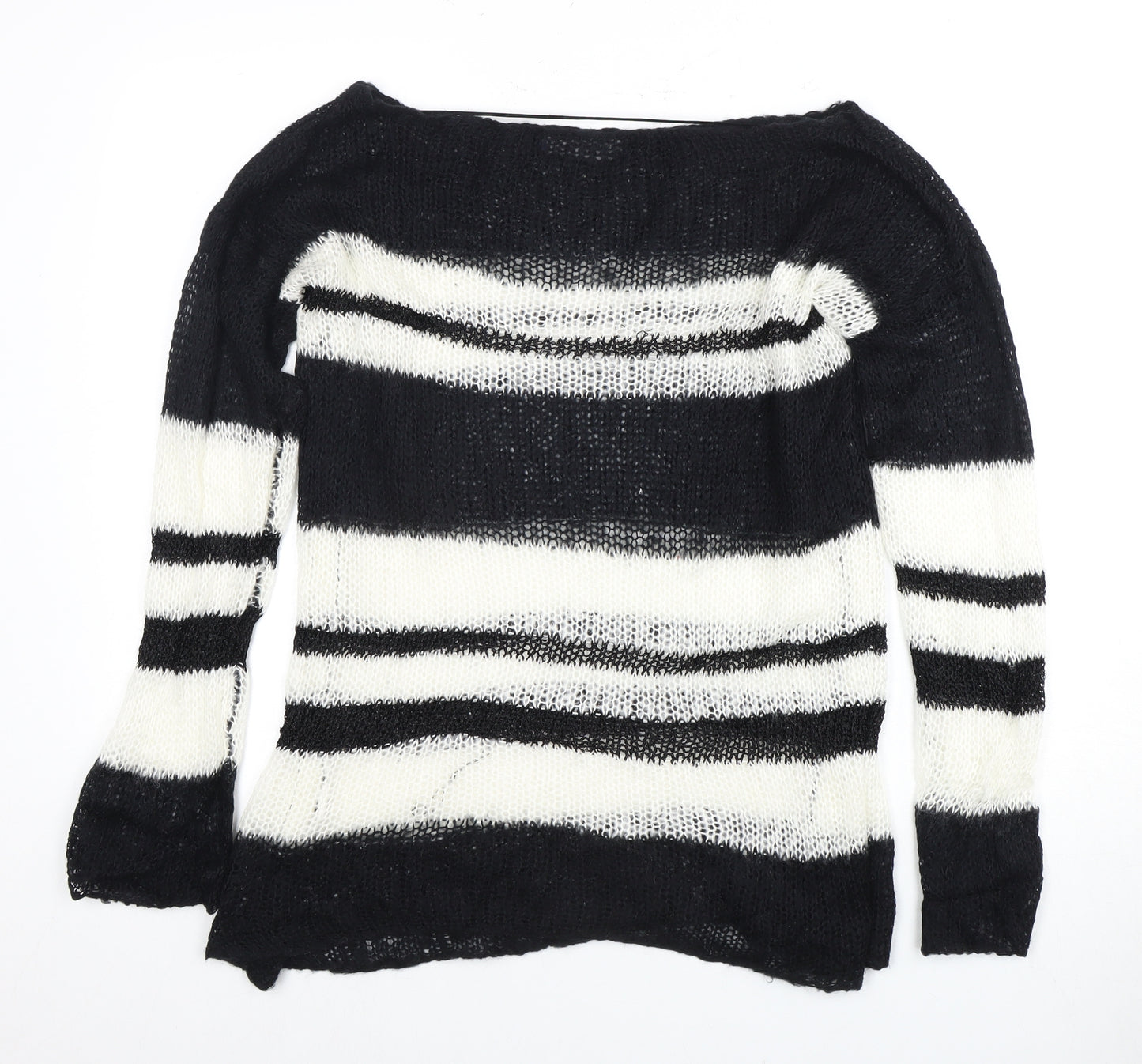ZARA Women's Black Striped Pullover Jumper S