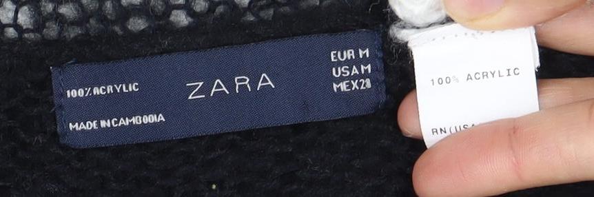 ZARA Women's Black Striped Pullover Jumper S