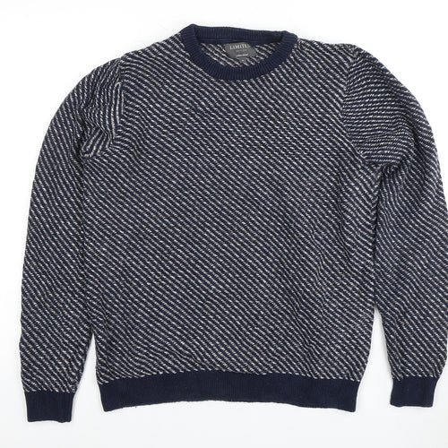 Limited Edition Men's Blue M Geometric Knit Pullover