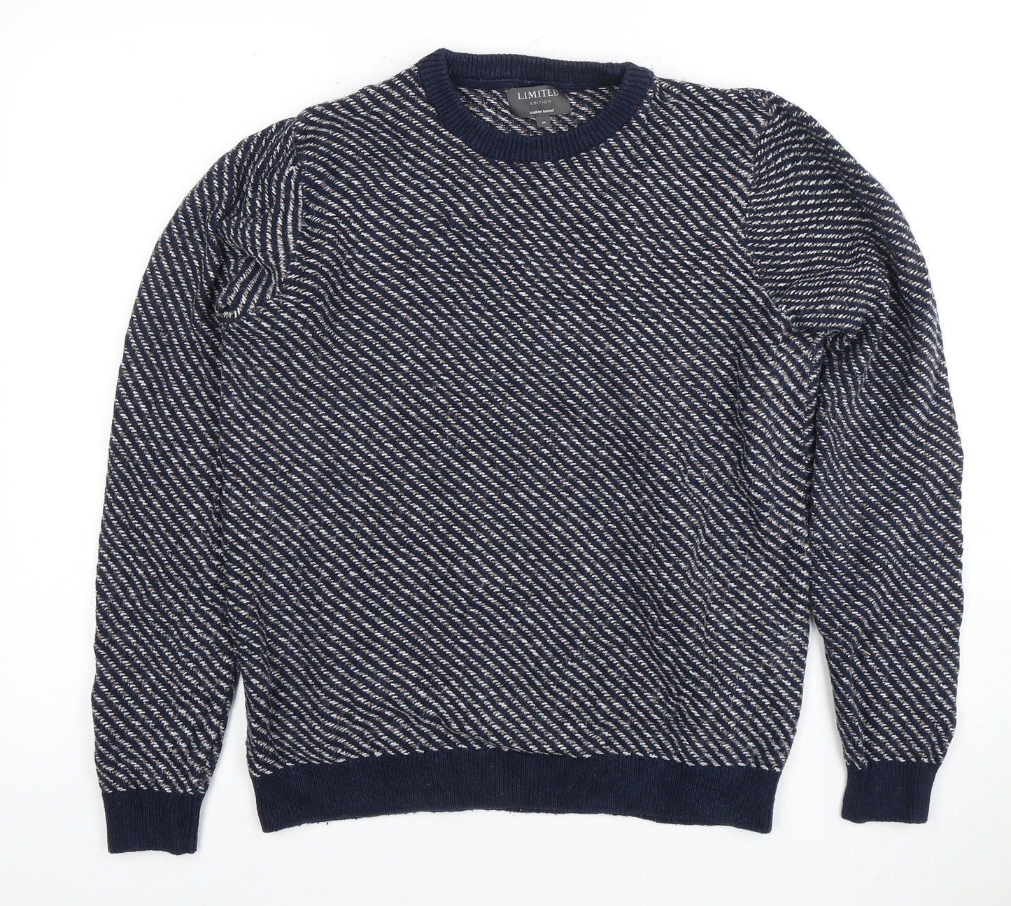 Limited Edition Men's Blue M Geometric Knit Pullover