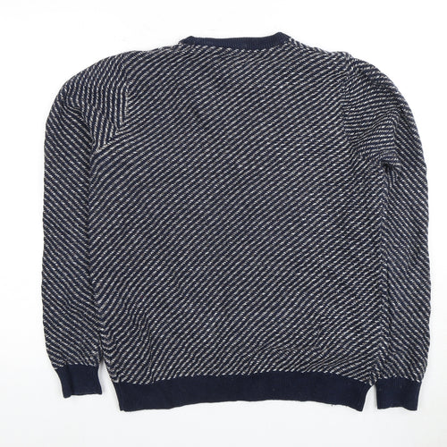 Limited Edition Men's Blue M Geometric Knit Pullover