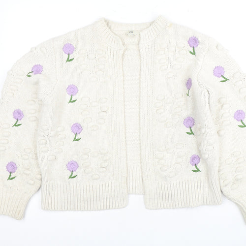 River Island Women’s Ivory Floral Cardigan - S
