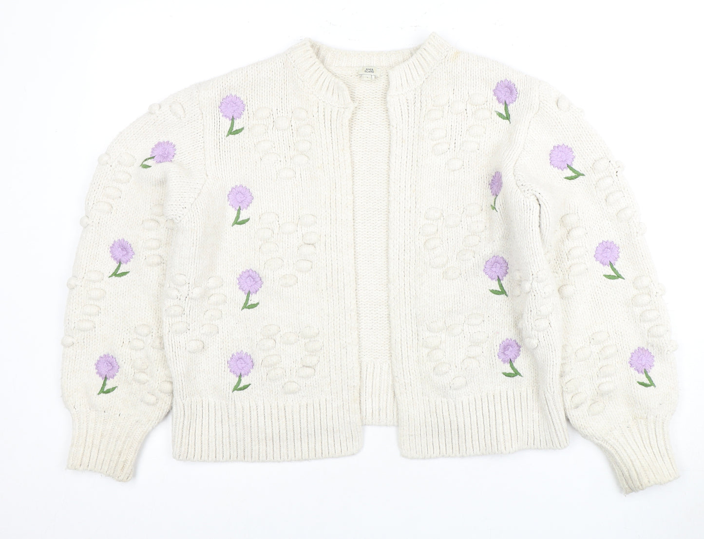 River Island Women’s Ivory Floral Cardigan - S