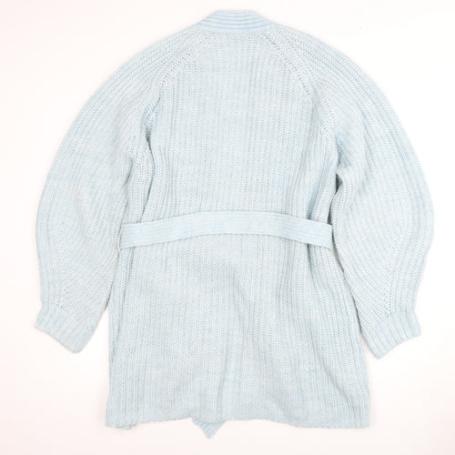 Weekday Women's Blue Cardigan Jumper Size S, Belted