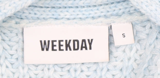Weekday Women's Blue Cardigan Jumper Size S, Belted