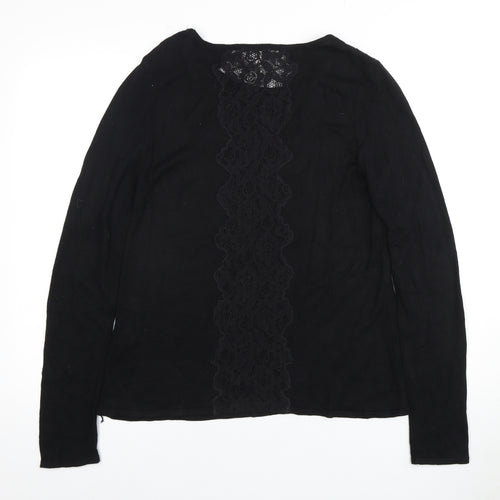 Monsoon Women's Black Lace Knit Jumper Size 12