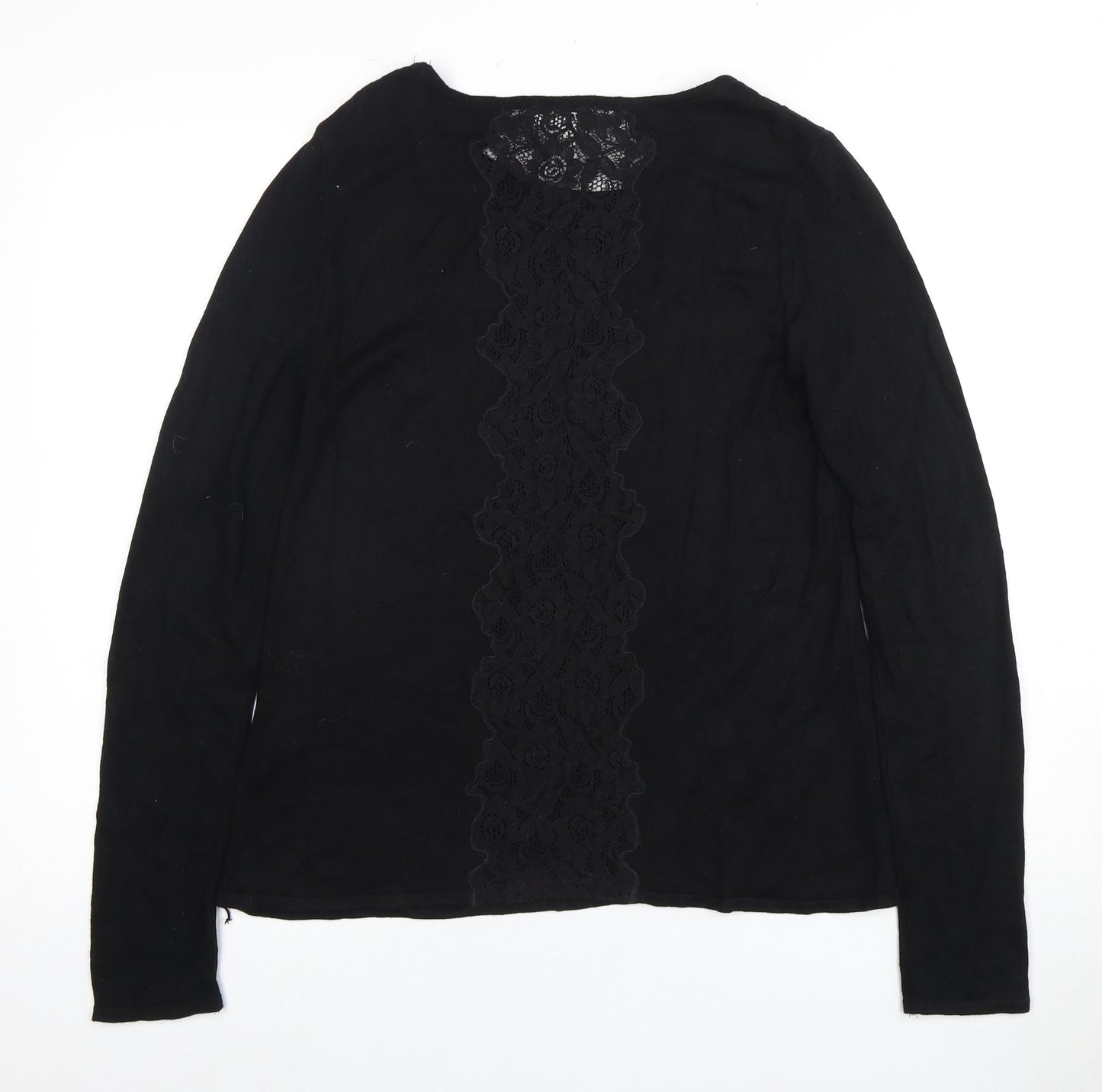 Monsoon Women's Black Lace Knit Jumper Size 12