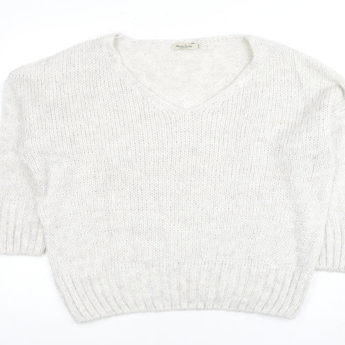 Alessia Pacini Women's Ivory Knit Pullover Jumper S