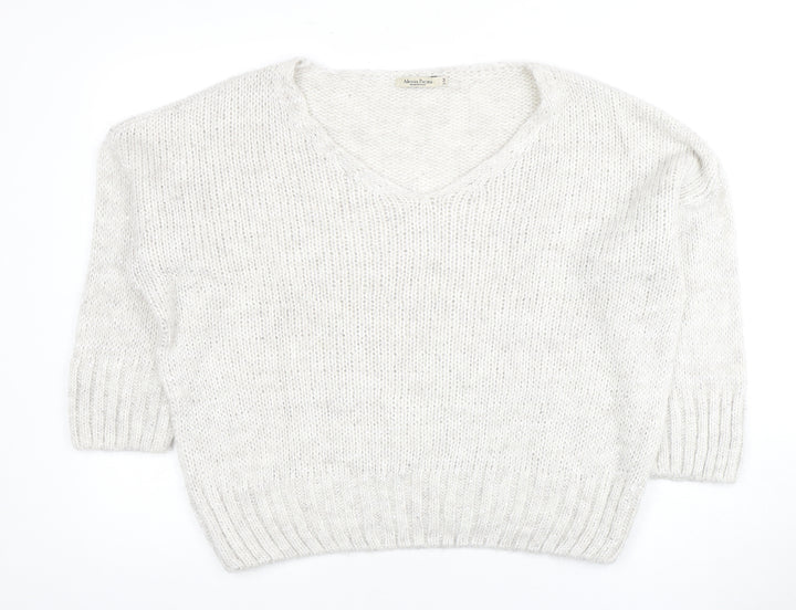 Alessia Pacini Women's Ivory Knit Pullover Jumper S