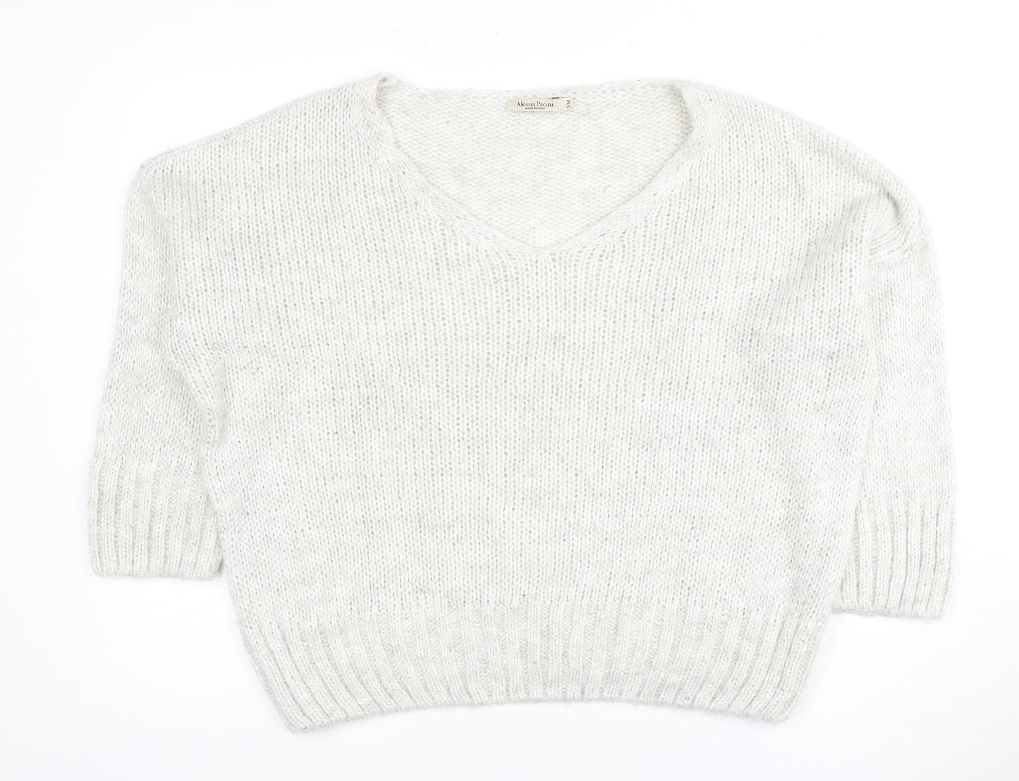 Alessia Pacini Women's Ivory Knit Pullover Jumper S