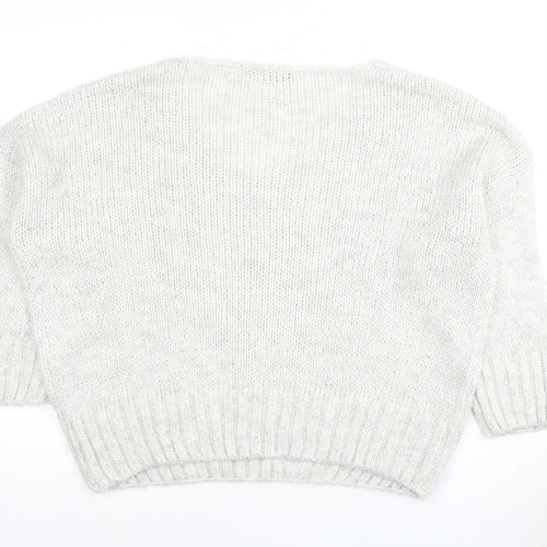 Alessia Pacini Women's Ivory Knit Pullover Jumper S