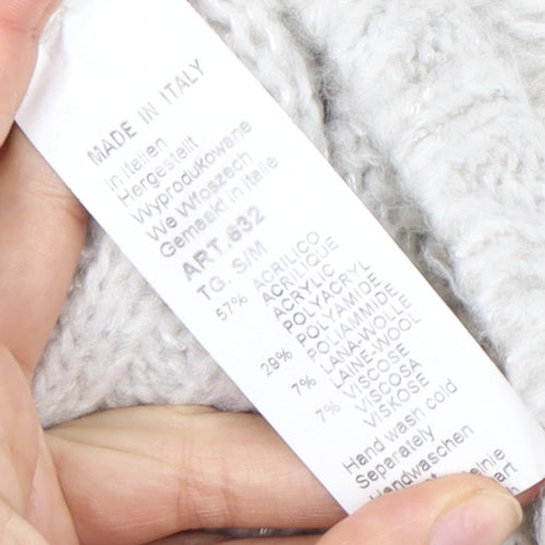 Alessia Pacini Women's Ivory Knit Pullover Jumper S