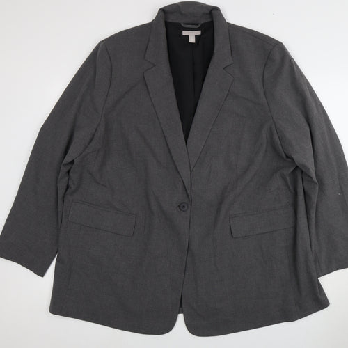 H&M Women’s Grey Blazer - Size 18, Classic Fit