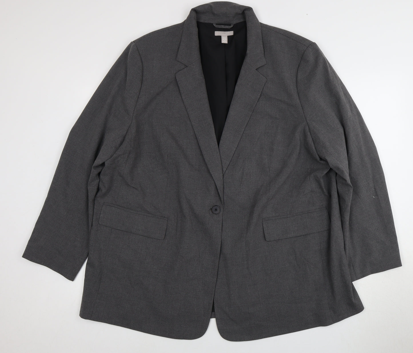 H&M Women’s Grey Blazer - Size 18, Classic Fit
