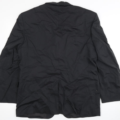 Burton Men's Black Striped Blazer - 40 Short, Formal Jacket